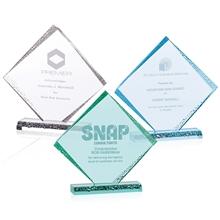 a group of jaffa collection diamond ice acrylic award - 10x9.6.2 in