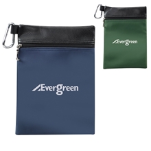a group of gold tee pouch with clip