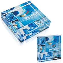 aerial view a group of jaffa(r) square acrylic paperweight, image 1 of 2