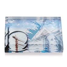 a group of business card paperweight