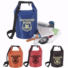 aerial view a group of koozie(r) adventure dry sack 10l, image 1 of 3