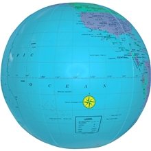 16 Globe Beach Balls - Blue