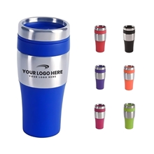16 oz BPA - Free Silver Streak Tumbler