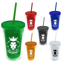 16 oz Double - Wall Insulated Transparent Tumbler
