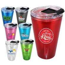 16 oz Victory Acrylic Tumbler with Flip Top Lid, Full Color Digital