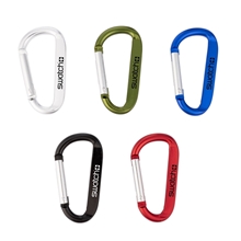 aerial view a group of carabiner clip keychain, image 1 of 2