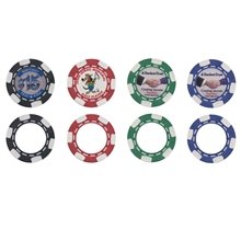 aerial view a group of heavy poker chip - 1.5, image 1 of 2