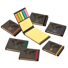 aerial view a group of bristol world design sticky notes book, image 1 of 3