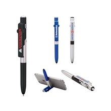 a group of madison 4- in -1 ballpoint pen / led / phone stand / stylus