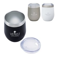 a group of 12 oz brisbane stainless steel wine tumbler