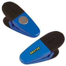 aerial view a blue multi - color custom promotional jumbo magnetic memo paper clip, image 1 of 2