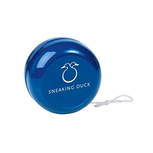 aerial view a blue classic plastic yo yo, image 1 of 2