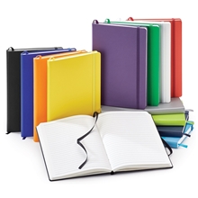 aerial view a group of promotional custom neoskin(r) hard cover journal notebook, image 1 of 3