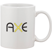 aerial view a white 11 oz bounty ceramic mug, image 1 of 2