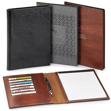 aerial view a group of fabrizio padfolio refillable notepad, image 1 of 2