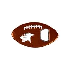 aerial view a brown football bottle opener, image 1 of 3