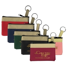 aerial view a group of the safari classic zip pouch w / key ring, image 1 of 2
