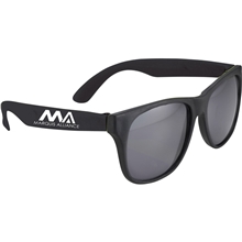 aerial view a black folding retro sunglasses, image 1 of 3