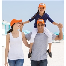 a group of port company(r) - youth six - panel twill cap