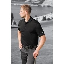 aerial view a group of nike dri - fit classic fit players polo with flat knit collar, image 1 of 3