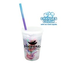 17 oz Rainbow Confetti Mood Cup / Straw / Lid Set