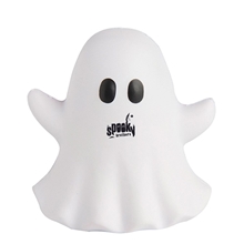 aerial view a white ghost emoji stress reliever, image 1 of 4