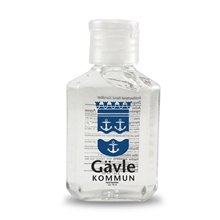aerial view a clear/citrus scent 2 oz antibacterial hand sanitizer, image 1 of 3