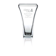 aerial view a clear jaffa collection baltimore glass vase, image 1 of 2