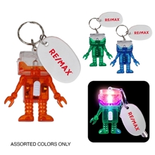 a assorted only - may vary 2 x 2 1/4 light up robot keychain