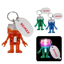 a assorted only - may vary 2 x 2 1/4 light up robot keychain