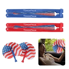 a assorted color only (blue & red) patriotic american flag folding fan