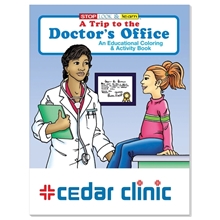 aerial view a white coloring book a trip to the doctors office, image 1 of 2