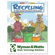 aerial view a white coloring book recycling, image 1 of 2