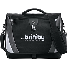 aerial view a black slope 15 computer messenger bag, image 1 of 5