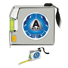 aerial view a chrome shorewood 12 ft. chrome tape measure level, image 1 of 6