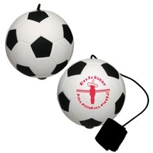 a white soccer ball yo - yo bungee - stress reliever