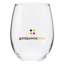 aerial view a clear 21 oz perfection stemless wine - clear, image 1 of 2