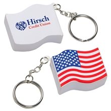 a red/white/blue us flag key chain - stress reliever