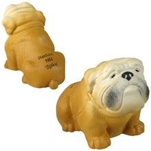 a tan bulldog stress reliever
