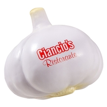 aerial view a white garlic bulb - stress reliever, image 1 of 2