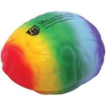 aerial view a rainbow rainbow brain squeeze stress balls - stress reliever, image 1 of 5