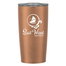 aerial view a gold with clear lid 20 oz himalayan tumbler, image 1 of 6
