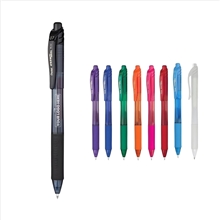 aerial view a group of pentel energel - x retractable roller gel ink pen, image 1 of 2