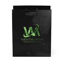 aerial view a black gloss color paper crystal(tm) eurotote, image 1 of 2