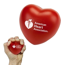 a red heart stress ball squeezie