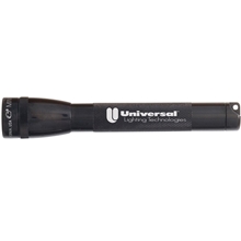 a black mini maglite(r) 2 aa flashlight