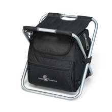 aerial view a black deluxe spectator cooler chair, image 1 of 2