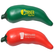 aerial view a group of chili pepper stress reliever, image 1 of 2