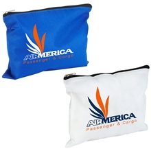 aerial view a group of sunny side zippered utility pouch, image 1 of 2