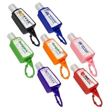 aerial view a group of gel go 1 oz hand sanitizer, image 1 of 2